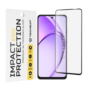 Folie de protectie Techsuit ESD Glass compatibil cu Oppo A40 4G / A60 5G, Negru