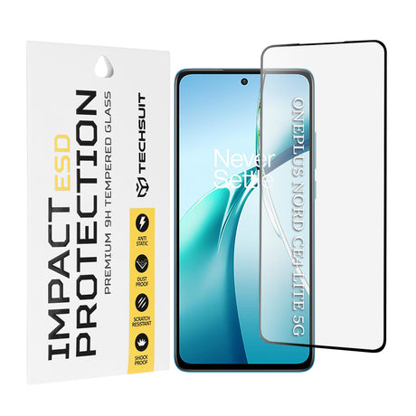 Folie de protectie Techsuit ESD Glass compatibil cu OnePlus Nord CE4 Lite, Negru