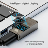 Adaptor Techsuit Adapter LaptopPlugX (A22), for Laptop, DC to Type-C, 100W, LED Display, Gri