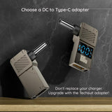 Adaptor Techsuit Adapter LaptopPlugX (A22), for Laptop, DC to Type-C, 100W, LED Display, Gri