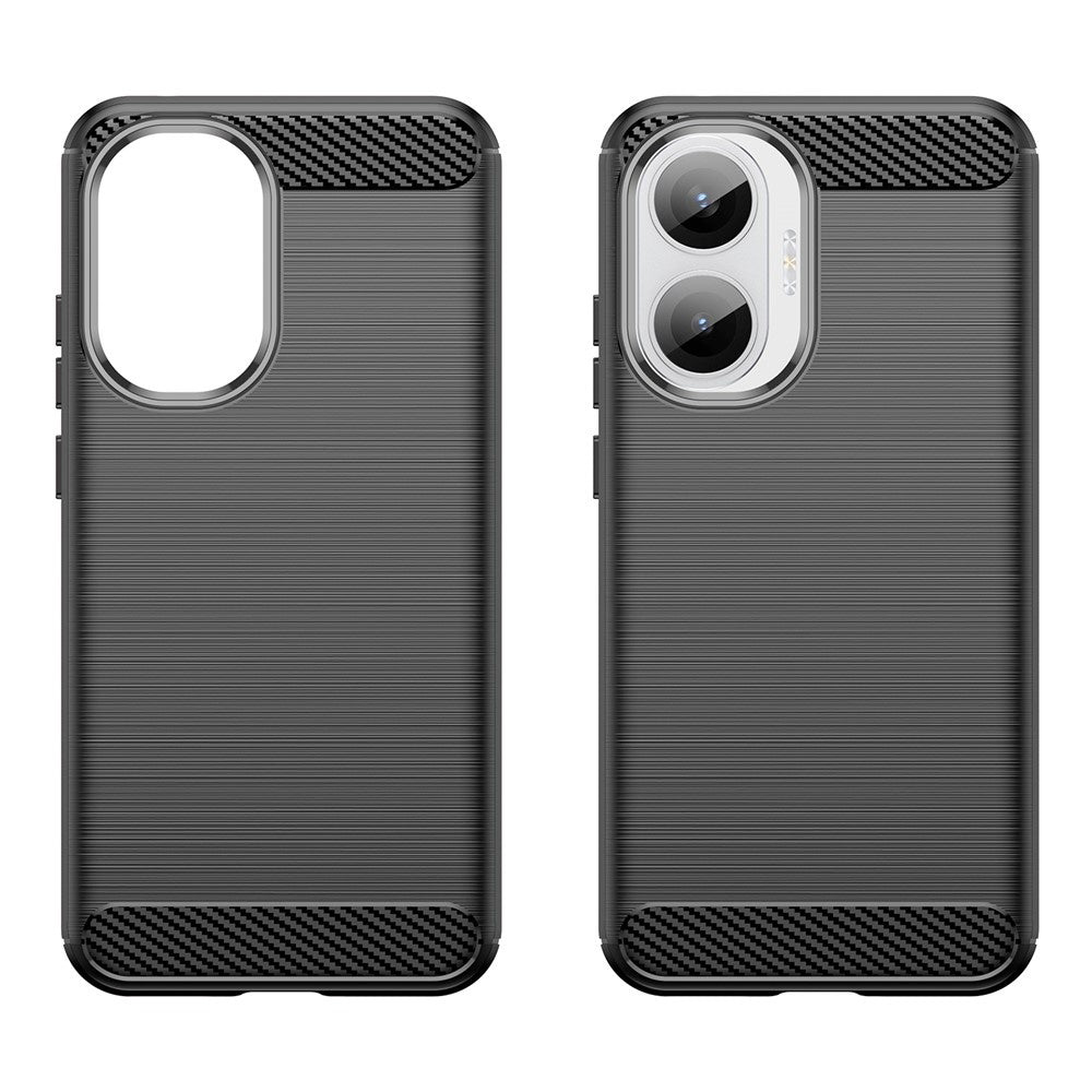 Husa de protectie Techsuit Carbon Silicone compatibil cu Xiaomi Poco F7, Negru