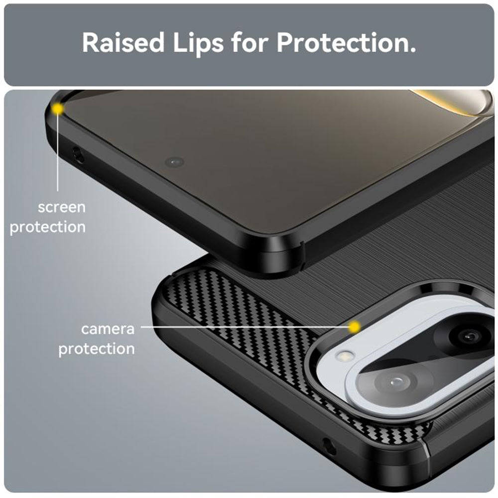 Husa de protectie Techsuit Carbon Silicone compatibil cu OnePlus Nord CE5, Negru