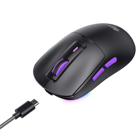 Tastatura/Mouse Havit Wireless Gaming Mouse (MS969WB), 1000 - , Negru / Purple