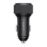 Incarcator Havit Car (CC2014), 2x Type-C, PD30W, 3A, PC, Aluminum Alloy, Negru
