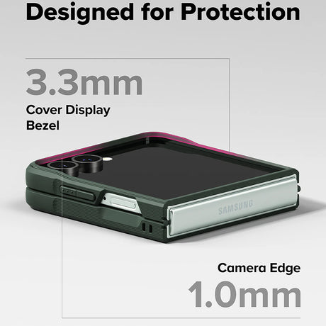 Husa de protectie Ringke Onyx compatibil cu Samsung Galaxy Z Flip7, Verde Inchis