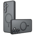 Husa de protectie Techsuit PureFrost MagSafe compatibil cu Samsung Galaxy S24, Negru Mat