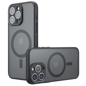 Husa de protectie Techsuit PureFrost MagSafe compatibil cu iPhone 15 Pro Max, Negru Mat