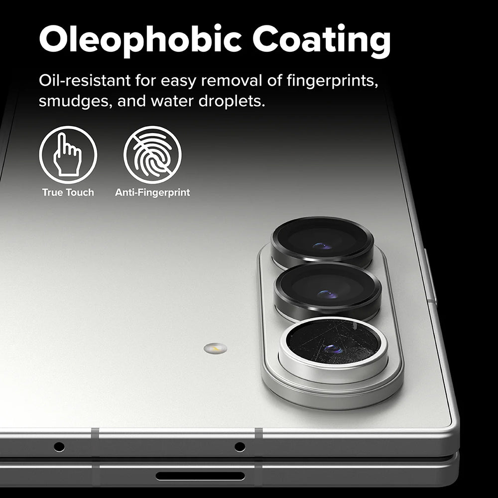Folie de protectie Ringke Camera Lens Frame Glass (set de 2) compatibil cu Samsung Galaxy Z Fold7, Negru