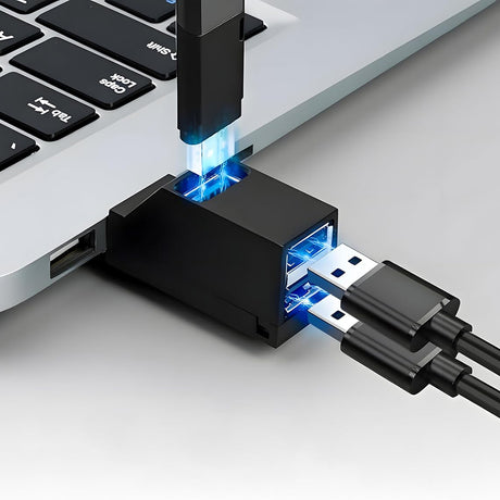 Hub/Dock Techsuit Mini Docking Station EchoLink 3 in 1 (H10), Type-C to 2x USB 2.0, 1x USB 3.0, Negru