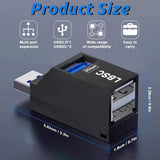 Hub/Dock Techsuit Mini Docking Station EchoLink 3 in 1 (H11), USB to 2x USB 2.0, 1x USB 3.0, 5Gbps, Negru