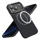Husa de protectie Techsuit Aramid Fiber MagSafe compatibil cu iPhone 17 Pro, Negru