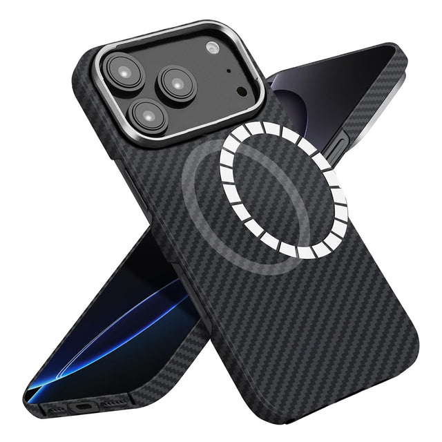 Husa de protectie Techsuit Aramid Fiber MagSafe compatibil cu iPhone 17 Pro, Negru