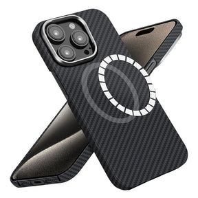 Husa de protectie Techsuit Aramid Fiber MagSafe compatibil cu iPhone 15 Pro Max, Negru