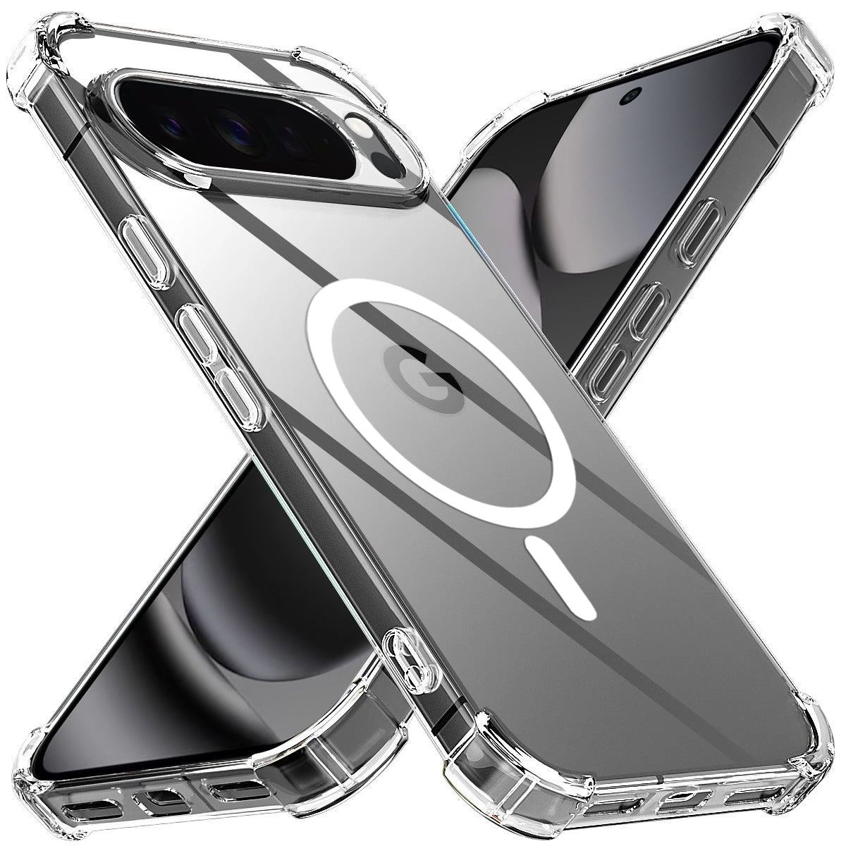 Husa de protectie Techsuit Shockproof Clear Silicone MagSafe compatibil cu Google Pixel 10 Pro XL, Transparent