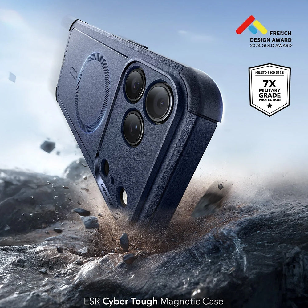 Husa de protectie ESR Cyber Halolock compatibil cu iPhone 17 Pro, Albastru