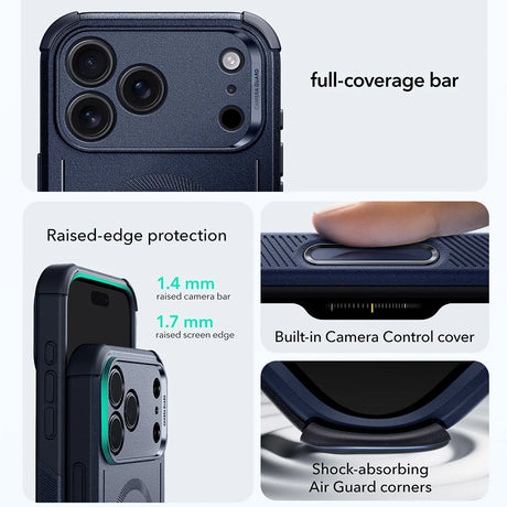 Husa de protectie ESR Cyber Halolock compatibil cu iPhone 17 Pro, Albastru