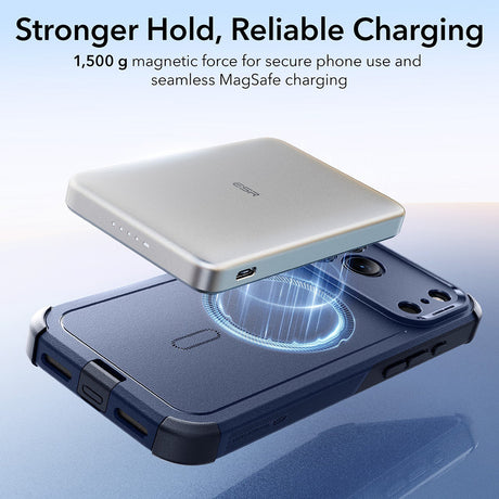 Husa de protectie ESR Cyber Halolock compatibil cu iPhone 17 Pro, Albastru