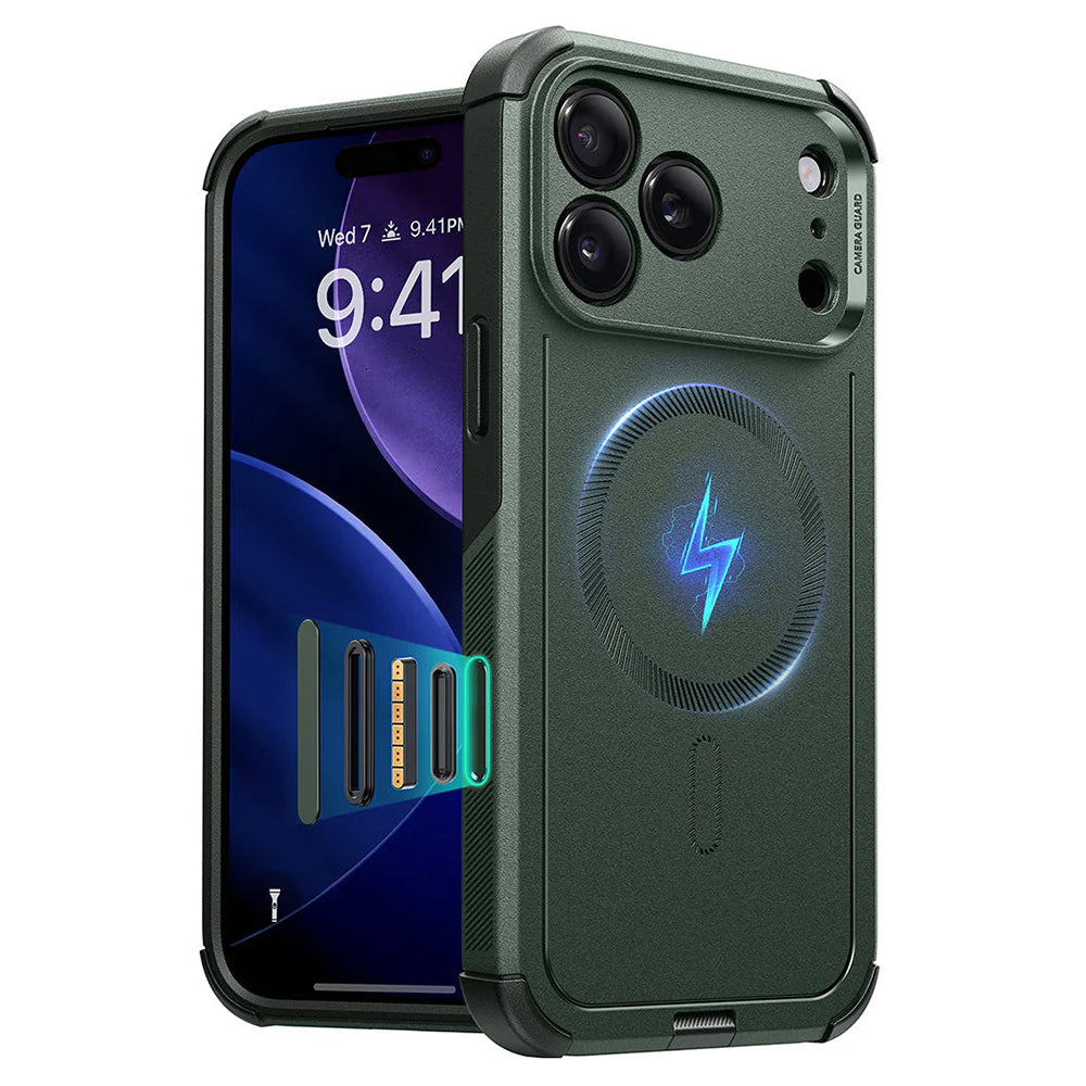 Husa de protectie ESR Cyber Halolock compatibil cu iPhone 17 Pro Max, Verde