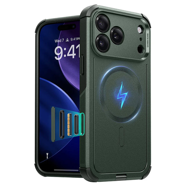 Husa de protectie ESR Cyber Halolock compatibil cu iPhone 17 Pro Max, Verde