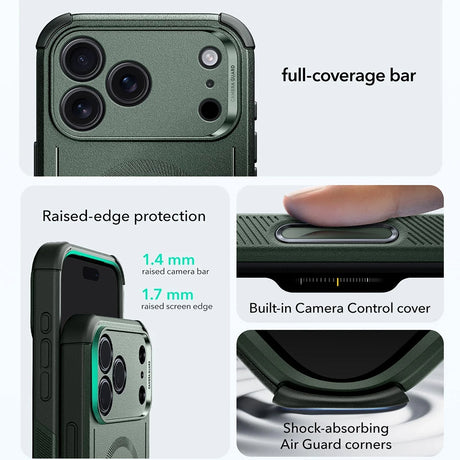 Husa de protectie ESR Cyber Halolock compatibil cu iPhone 17 Pro Max, Verde