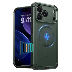 Husa de protectie ESR Cyber Halolock compatibil cu iPhone 17 Pro, Verde