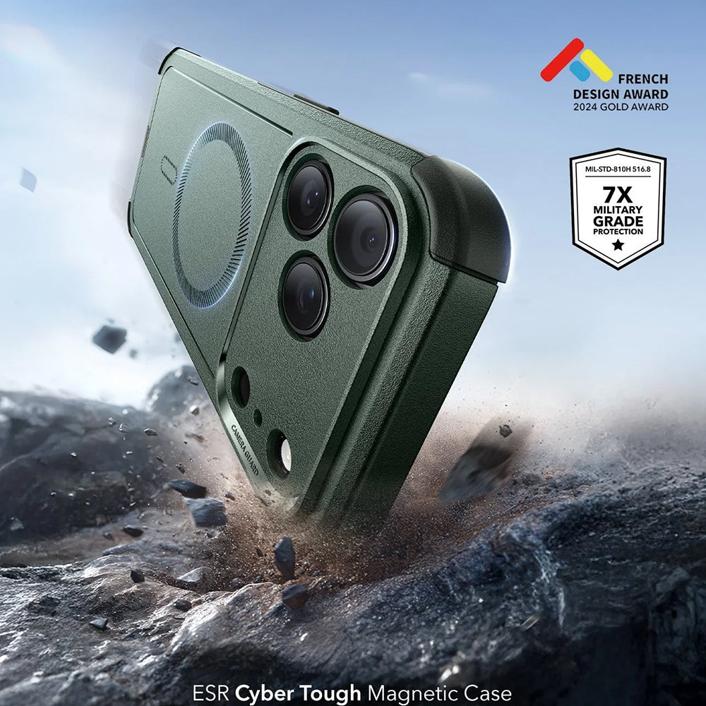 Husa de protectie ESR Cyber Halolock compatibil cu iPhone 17 Pro, Verde