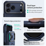 Husa de protectie ESR Cyber Armor Kickstand compatibil cu iPhone 17 Pro, Albastru