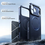 Husa de protectie ESR Cyber Armor Kickstand compatibil cu iPhone 17 Pro Max, Albastru