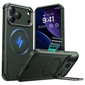 Husa de protectie ESR Cyber Armor Kickstand compatibil cu iPhone 17 Pro Max, Verde