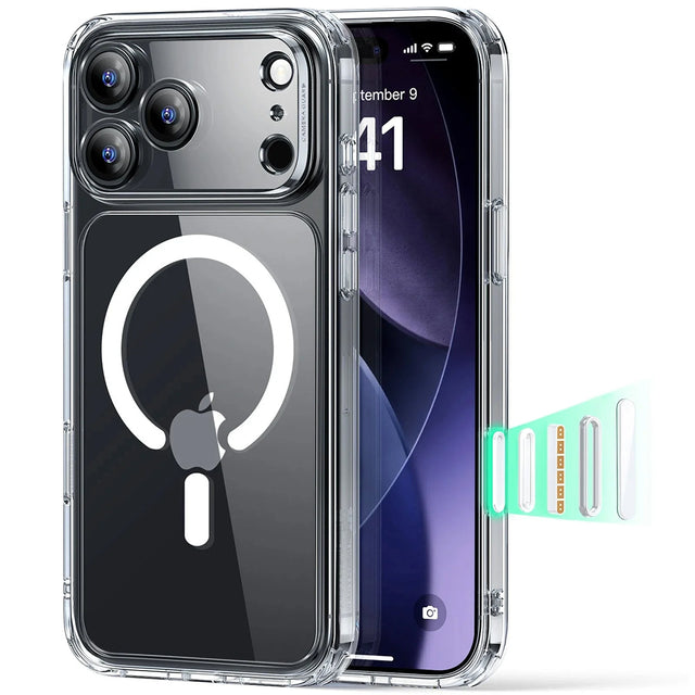 Husa de protectie ESR Classic Hybrid HaloLock compatibil cu iPhone 17 Pro, Transparent