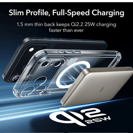 Husa de protectie ESR Classic Hybrid HaloLock compatibil cu iPhone 17 Pro, Transparent