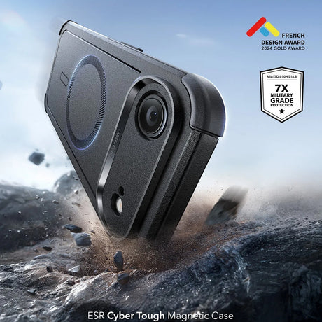 Husa de protectie ESR Cyber Halolock compatibil cu iPhone 17 Air, Negru