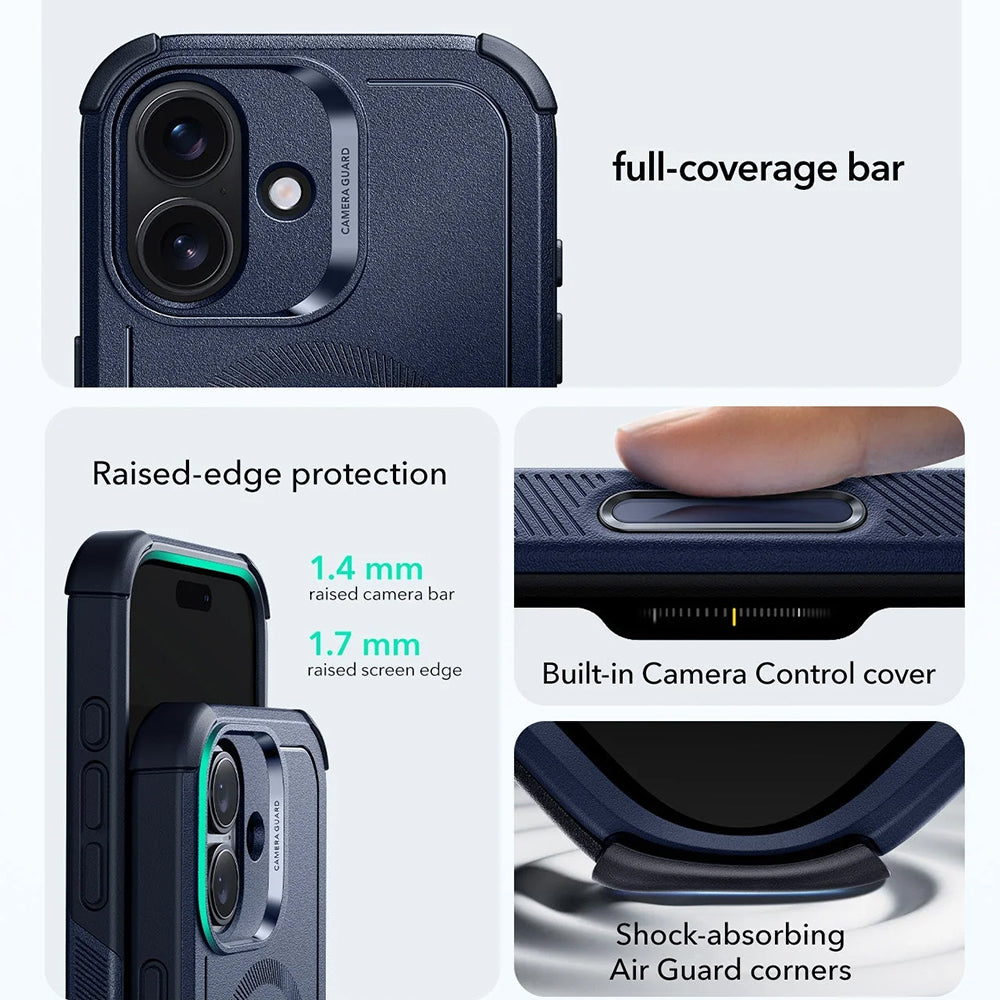 Husa de protectie ESR Cyber Halolock compatibil cu iPhone 17, Albastru