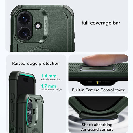 Husa de protectie ESR Cyber Halolock compatibil cu iPhone 17, Verde