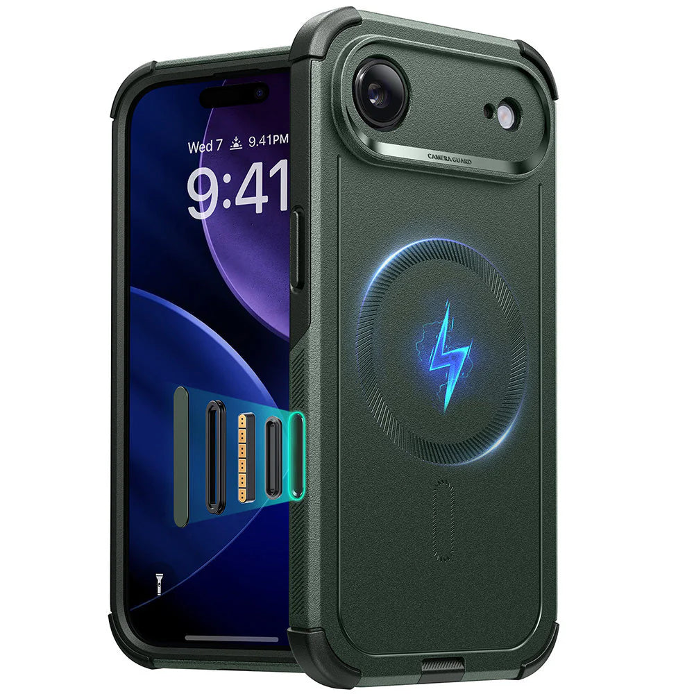 Husa de protectie ESR Cyber Halolock compatibil cu iPhone 17 Air, Verde