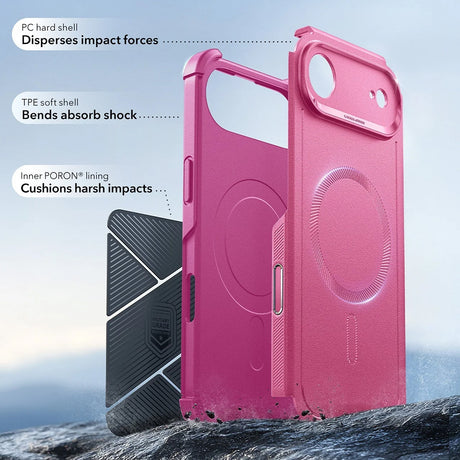 Husa de protectie ESR Cyber Halolock compatibil cu iPhone 17 Air, Roz