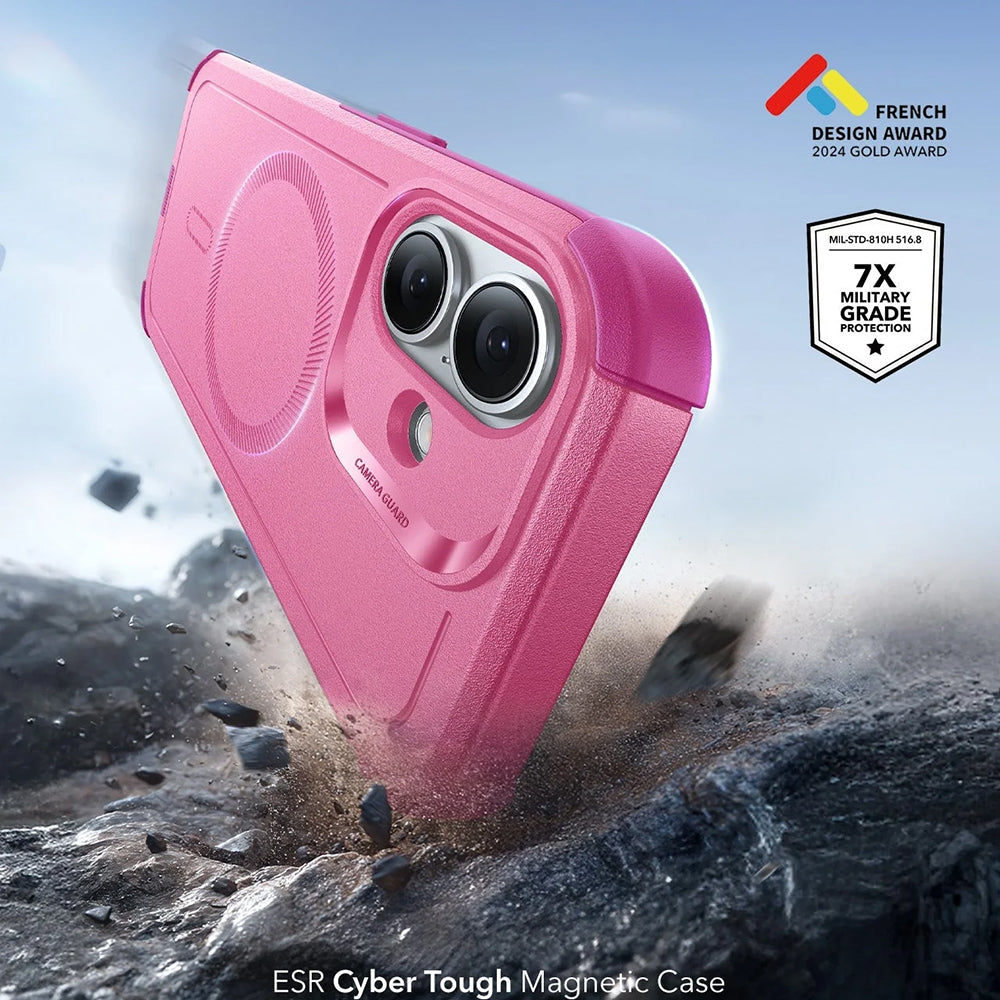 Husa de protectie ESR Cyber Halolock compatibil cu iPhone 17, Roz