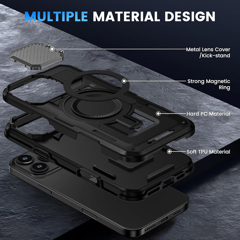Husa de protectie Techsuit CamVault MagSafe compatibil cu iPhone 17 Pro, Negru