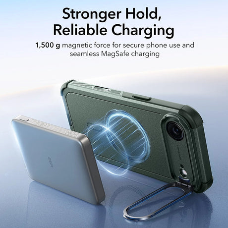 Husa de protectie ESR Cyber Armor Kickstand compatibil cu iPhone 17 Air, Verde