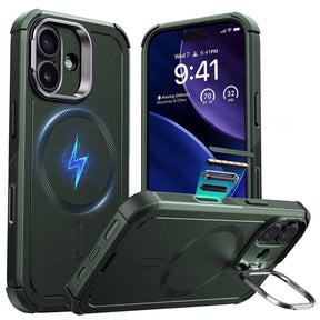 Husa de protectie ESR Cyber Armor Kickstand compatibil cu iPhone 17, Verde