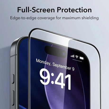 Folie de protectie ESR Tempered Glass UltraFit (set de 3) compatibil cu iPhone 17 Pro, Negru