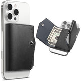 Suport Spigen MagSafe Wallet Valentinus Pro (AFA09442), 3 Cards Storage, Universal, Magnetic, Slim Design, Secure Fit, Negru