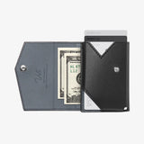 Suport Spigen MagSafe Wallet Valentinus Pro (AFA09442), 3 Cards Storage, Universal, Magnetic, Slim Design, Secure Fit, Negru
