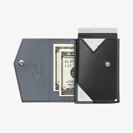 Suport Spigen MagSafe Wallet Valentinus Pro (AFA09442), 3 Cards Storage, Universal, Magnetic, Slim Design, Secure Fit, Negru