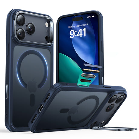Husa de protectie ESR Classic Hybrid HaloLock Kickstand compatibil cu iPhone 17 Pro Max, Frosted Blue