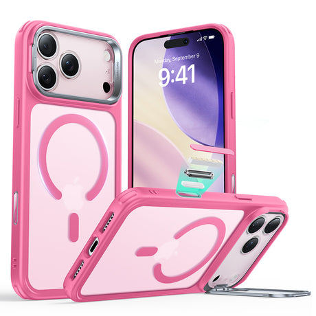 Husa de protectie ESR Classic Hybrid HaloLock Kickstand compatibil cu iPhone 17 Pro, Frosted Pink