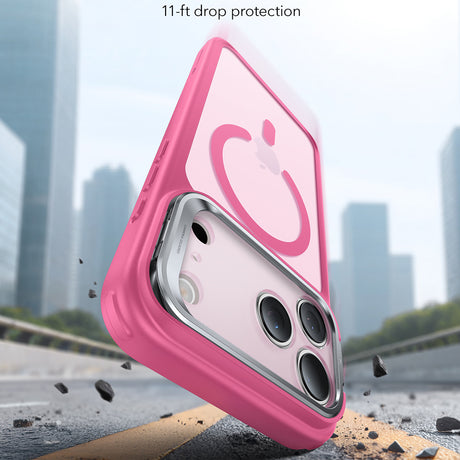 Husa de protectie ESR Classic Hybrid HaloLock Kickstand compatibil cu iPhone 17 Pro Max, Frosted Pink