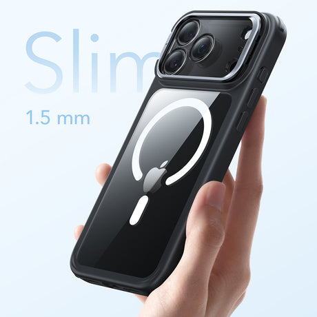 Husa de protectie ESR Classic Hybrid HaloLock Kickstand compatibil cu iPhone 17 Pro Max, Transparent Black