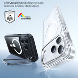 Husa de protectie ESR Classic Hybrid HaloLock Kickstand compatibil cu iPhone 17 Pro, Transparent Black