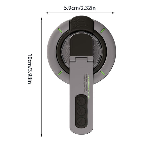 Suport Techsuit Premium MagSafe Ring AluStandX (SB1), for Desk, 360° Magnetic, Adjustable Stand, Aluminum & Zinc, Gri